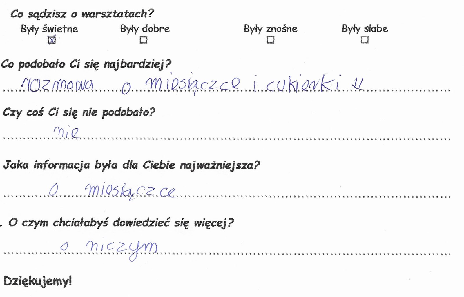 Opinie o warsztatach dla dzieci w wieku 10-12 lat